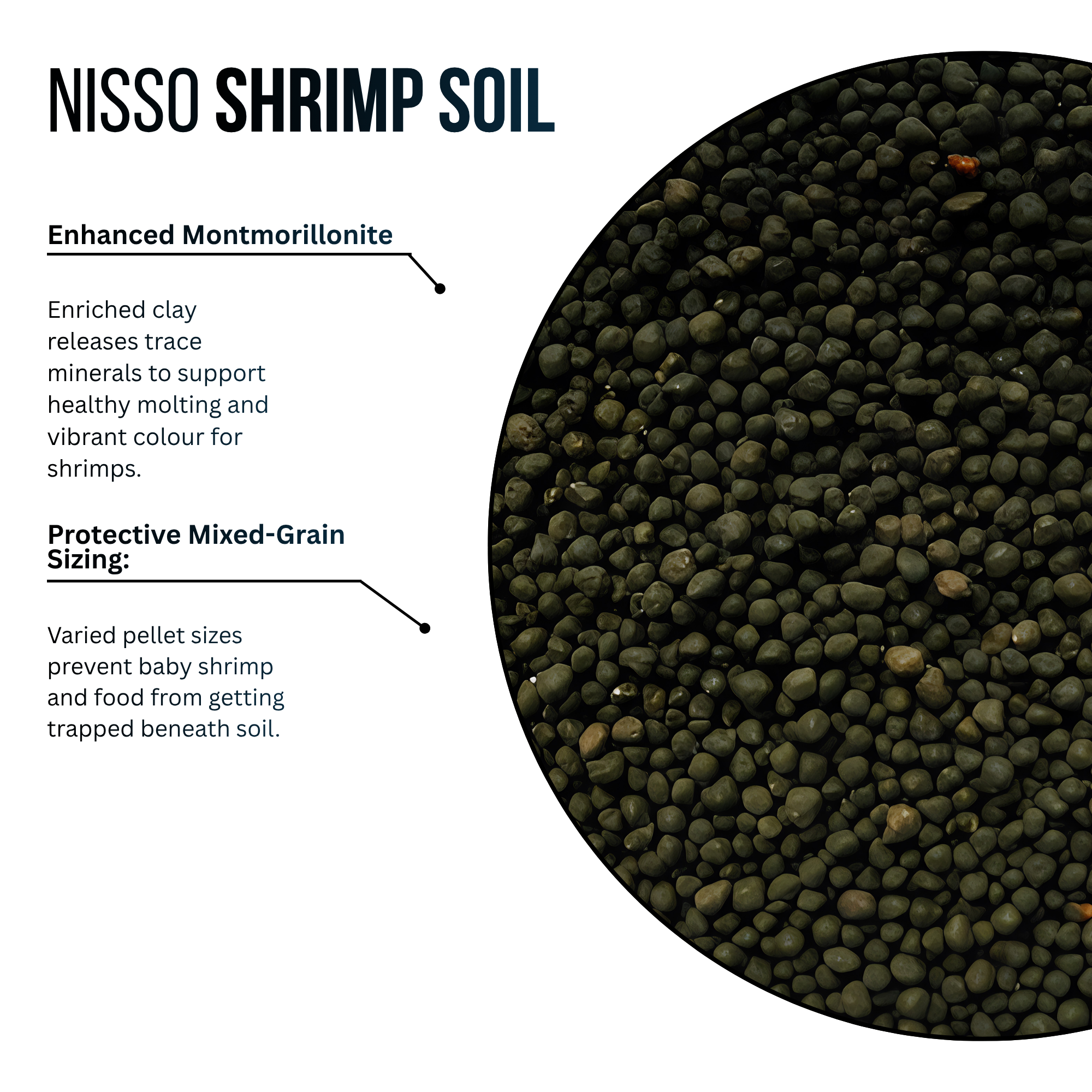 Nisso Custom Aquarium Soil for Shrimp | Black