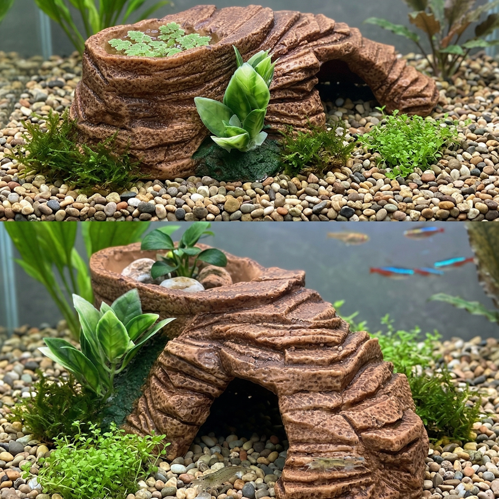 Aquatees Cave Basin Resin Aquarium Ornament