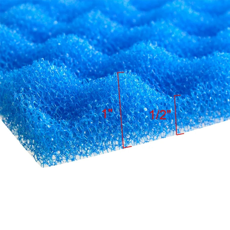 Aquatees Premium Blue Wavy Aquarium Sponges