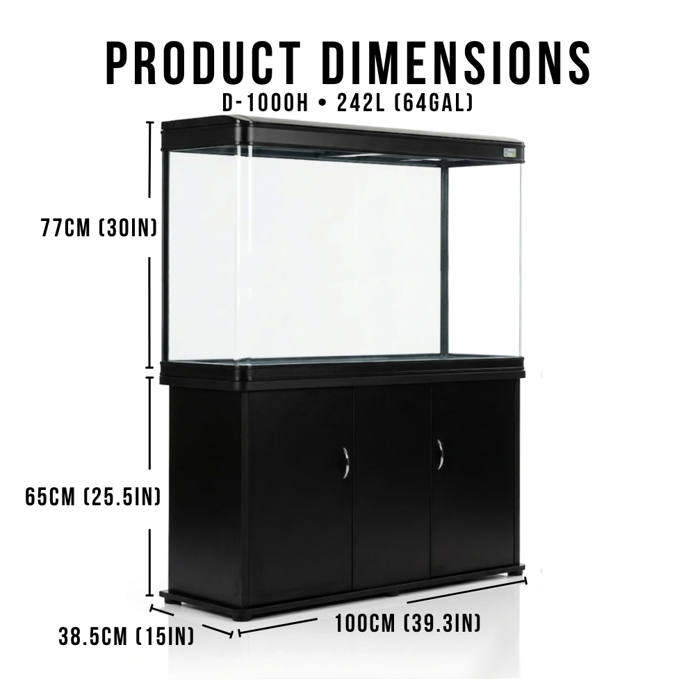 Aquatees D1000 | 100cm Luxury Aquarium & Integrated Storage Cabinet