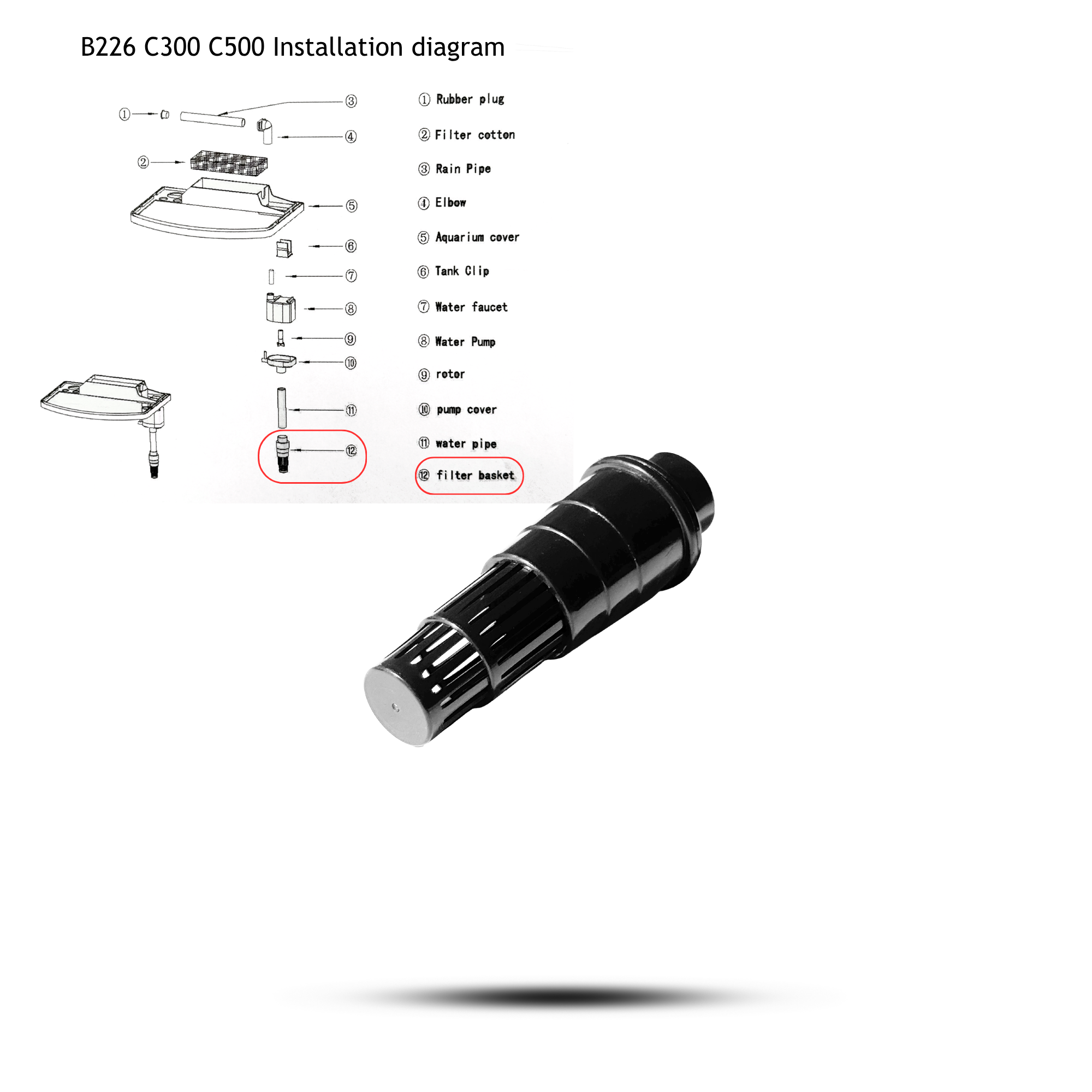 Aquatees Luxury Fish Tank Aquarium Spare Parts - Pipes & Screws