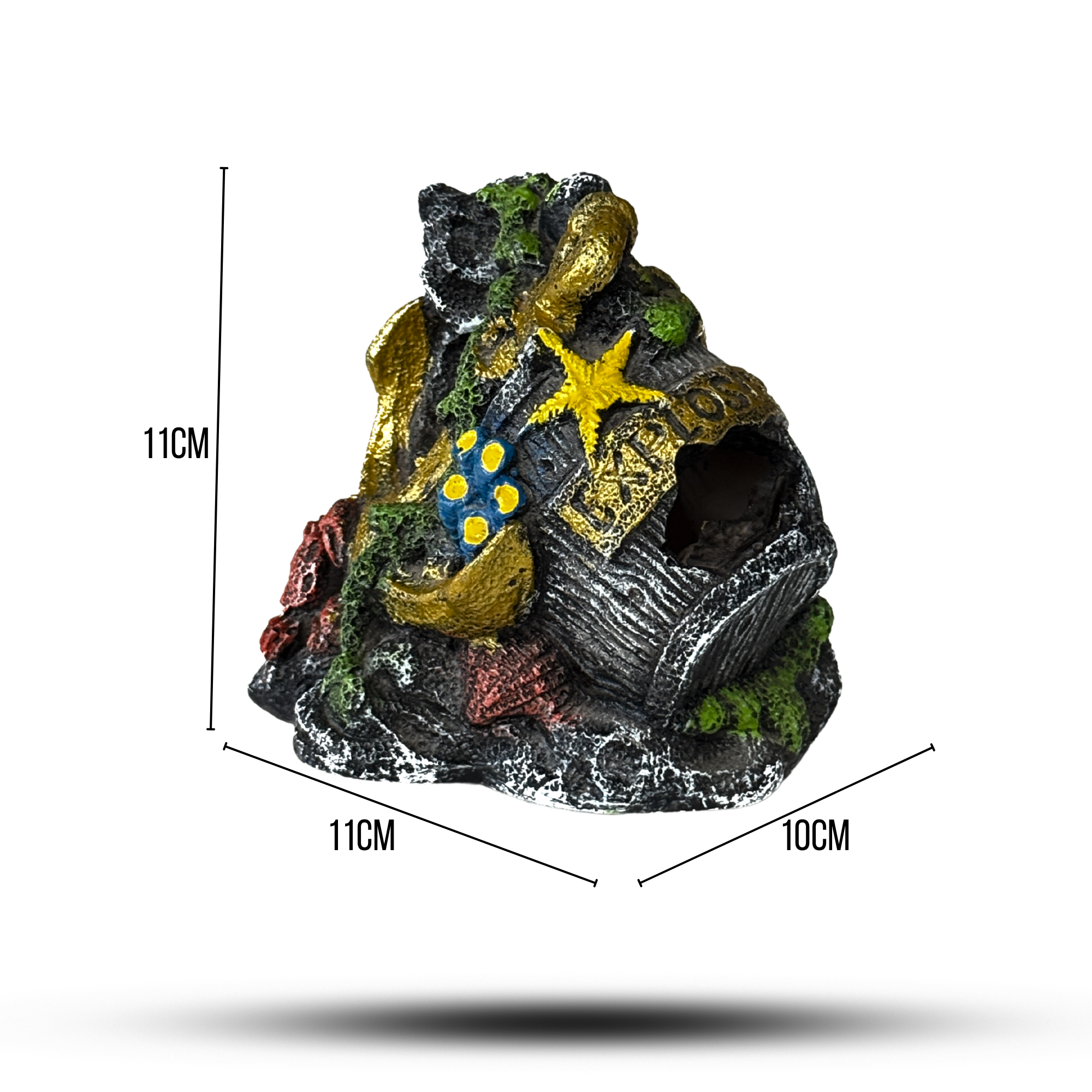 Aquatees Shipwreck Anchor Resin Aquarium Ornament