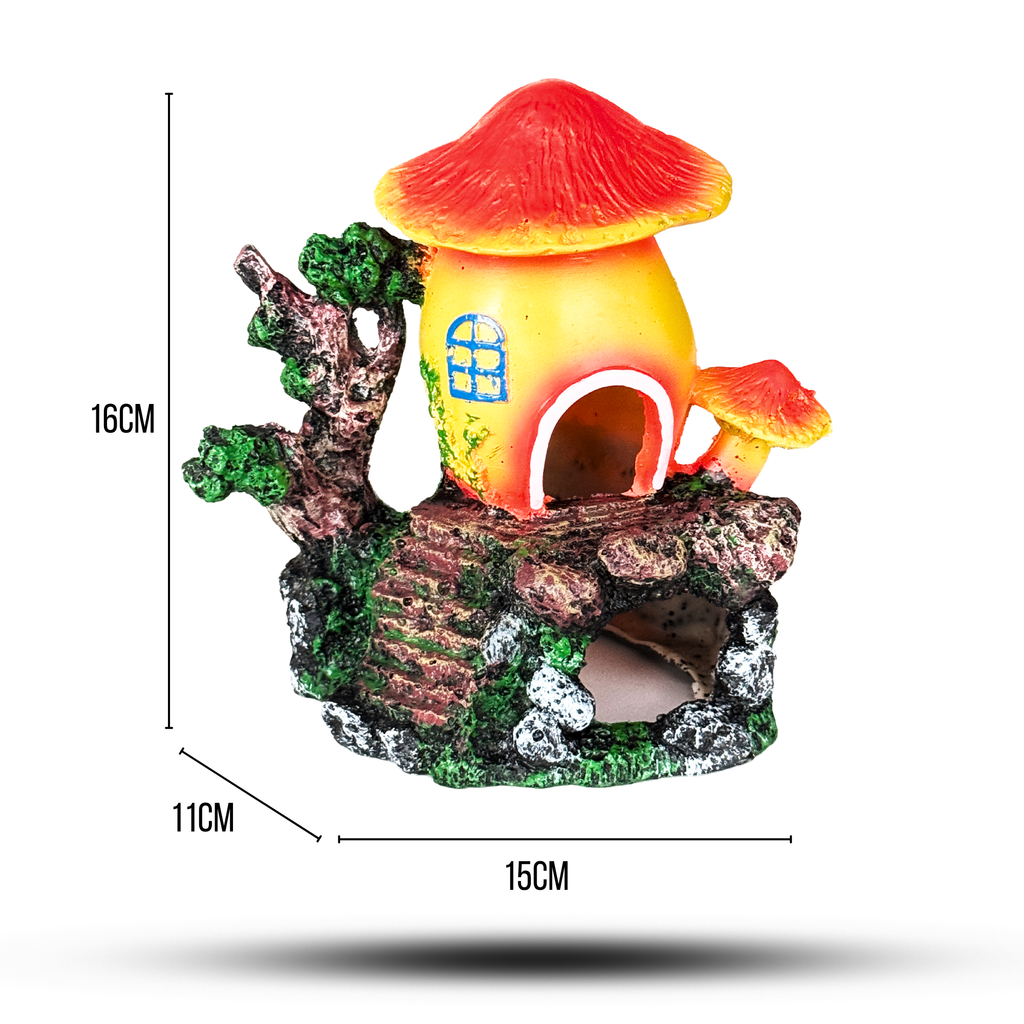 Aquatees Mushroom Resin Aquarium Ornament