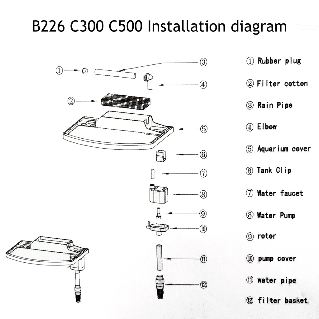 Aquatees Luxury Fish Tank Aquarium Spare Parts - Pipes & Screws