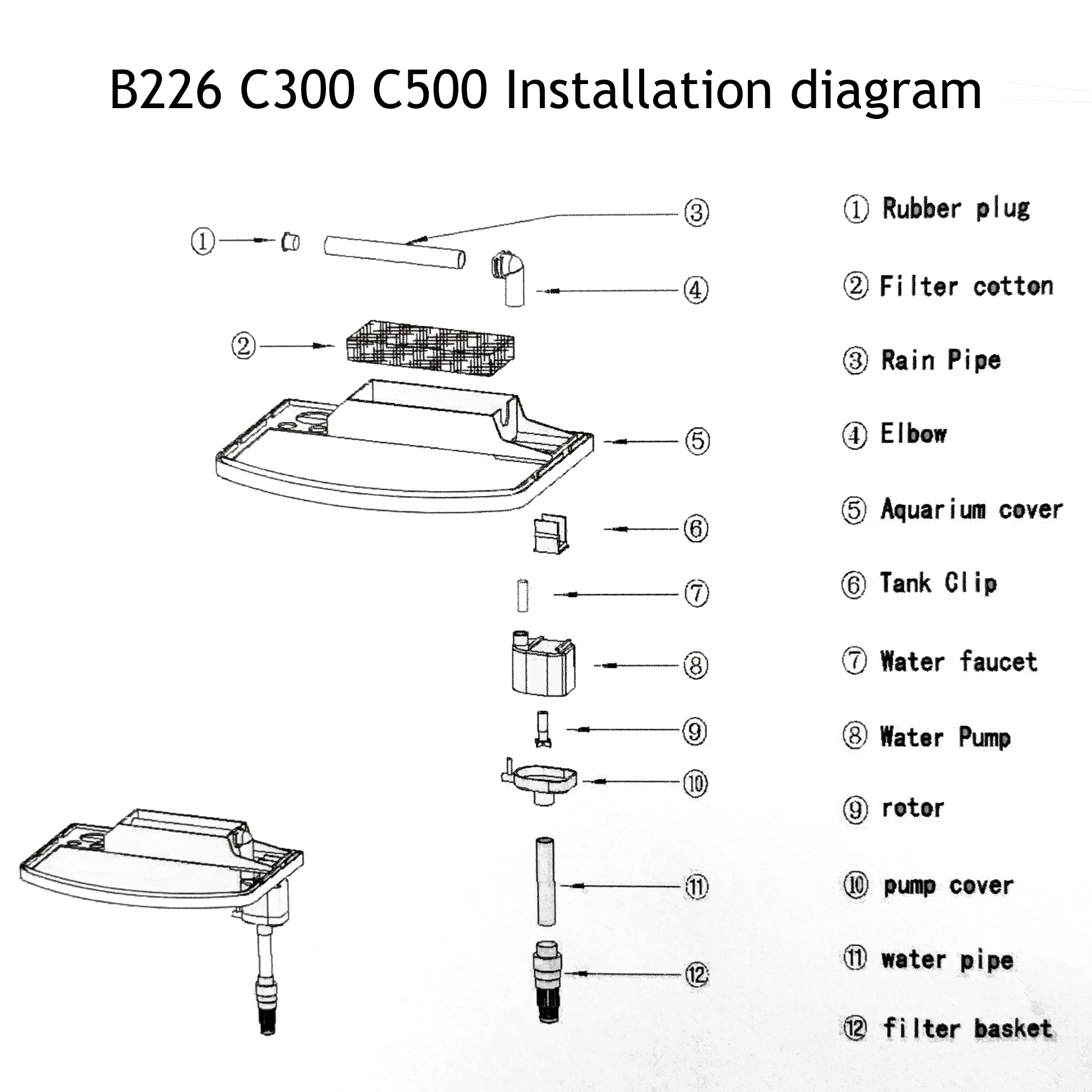 Aquatees Luxury Fish Tank Aquarium Spare Parts - Pipes & Screws