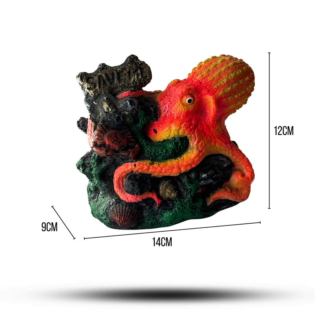 Aquatees Octopus Resin Aquarium Ornament