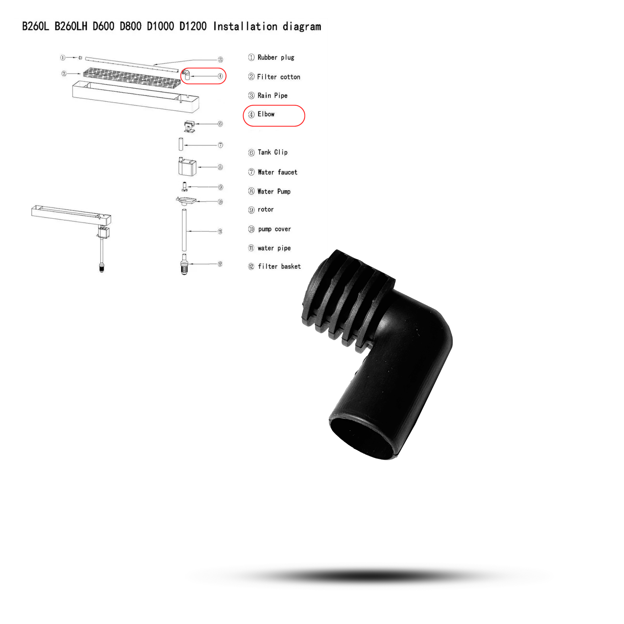 Aquatees Luxury Fish Tank Aquarium Spare Parts - Pipes & Screws