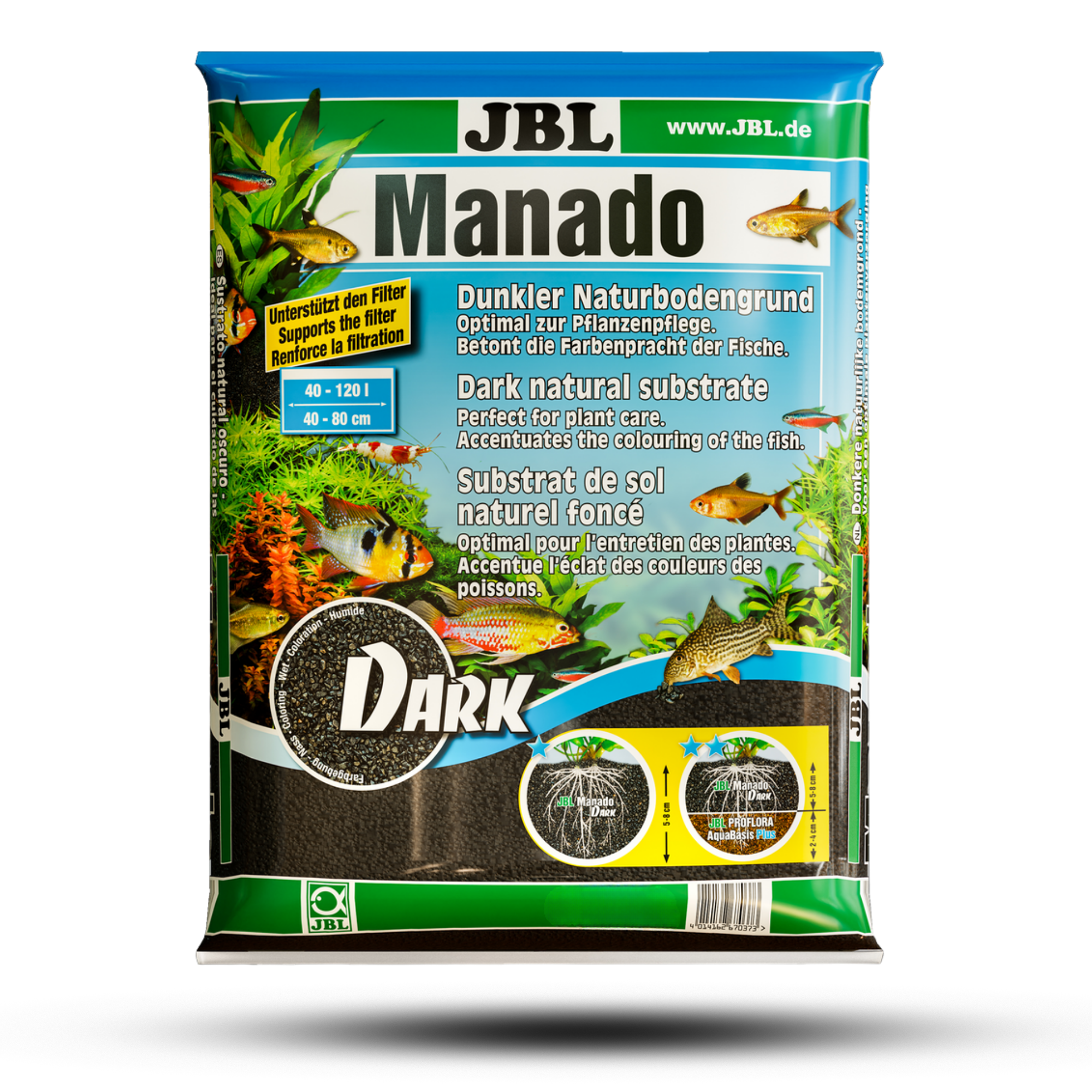 JBL Manado Gravel Dark | Natural Aquarium Substrate