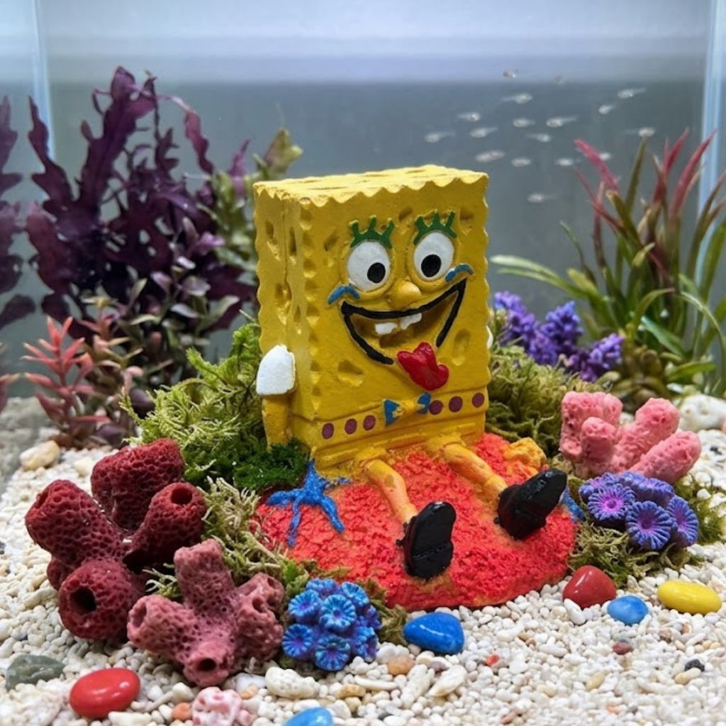 Aquatees Spongebob Resin Aquarium Ornament