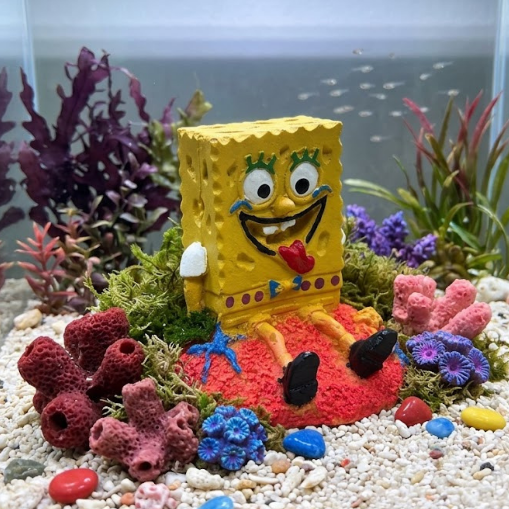 Aquatees Spongebob Resin Aquarium Ornament
