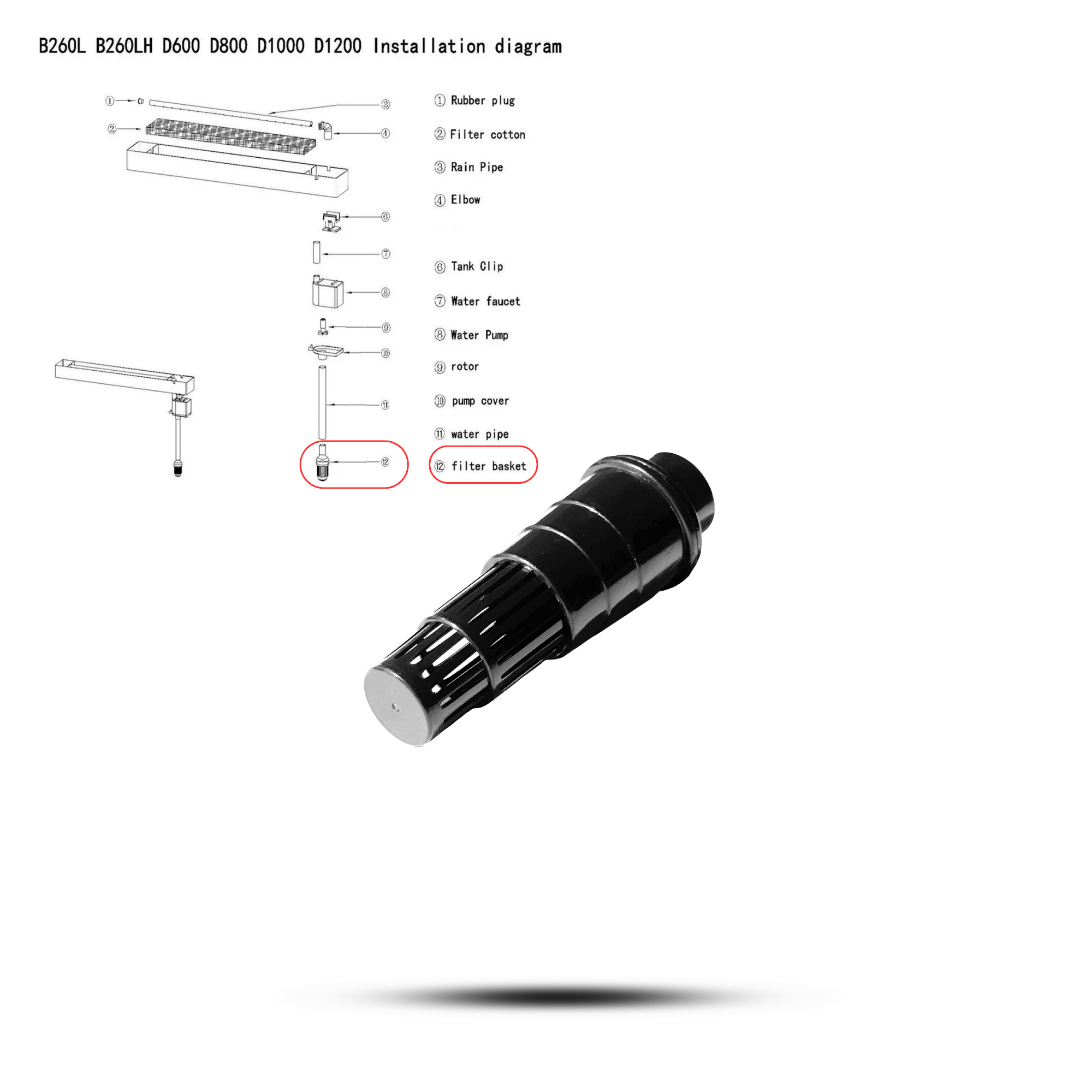Aquatees Luxury Fish Tank Aquarium Spare Parts - Pipes & Screws