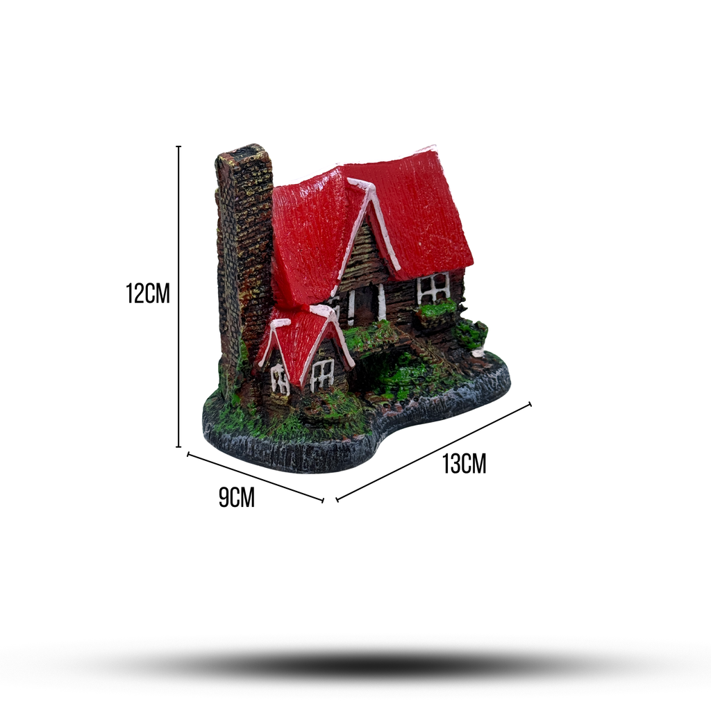 Aquatees Cottage Resin Aquarium Ornament