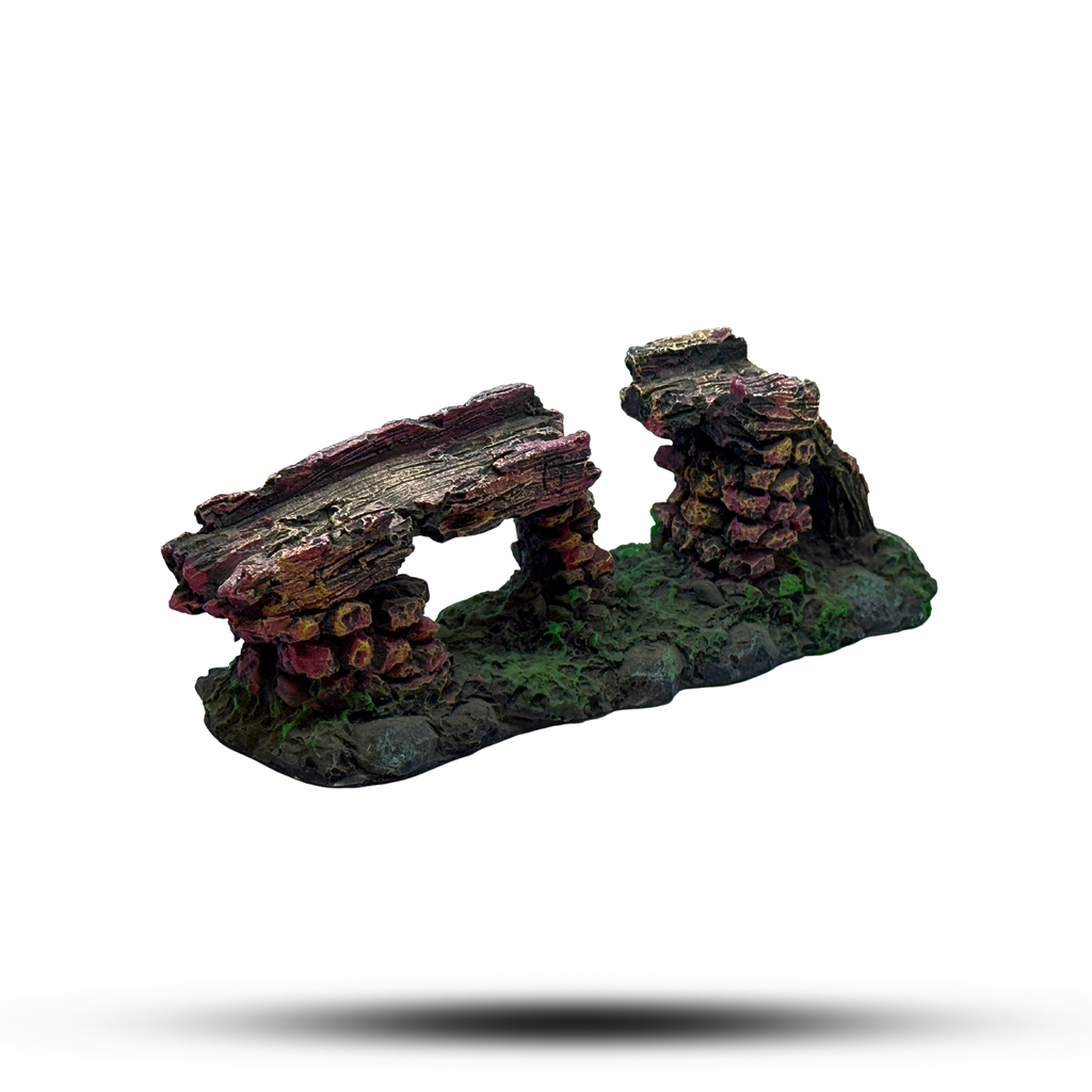 Aquatees Broken Bridge Resin Aquarium Ornament