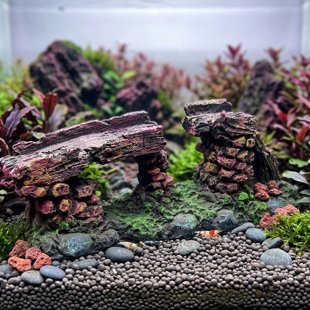 Aquatees Broken Bridge Resin Aquarium Ornament
