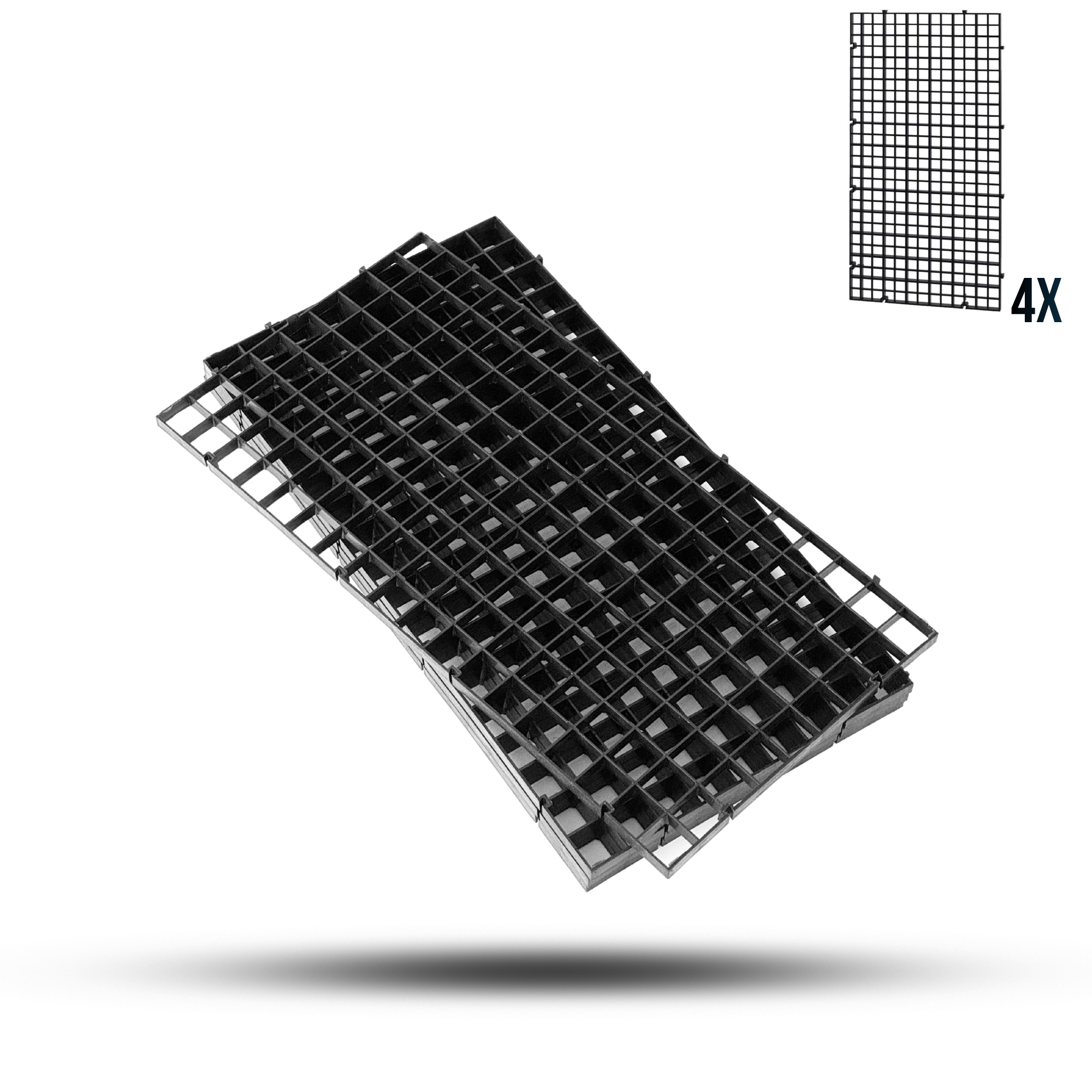 Aquatees Aquarium Egg Crate Fish Tank Grid Dividers (4 Pack)