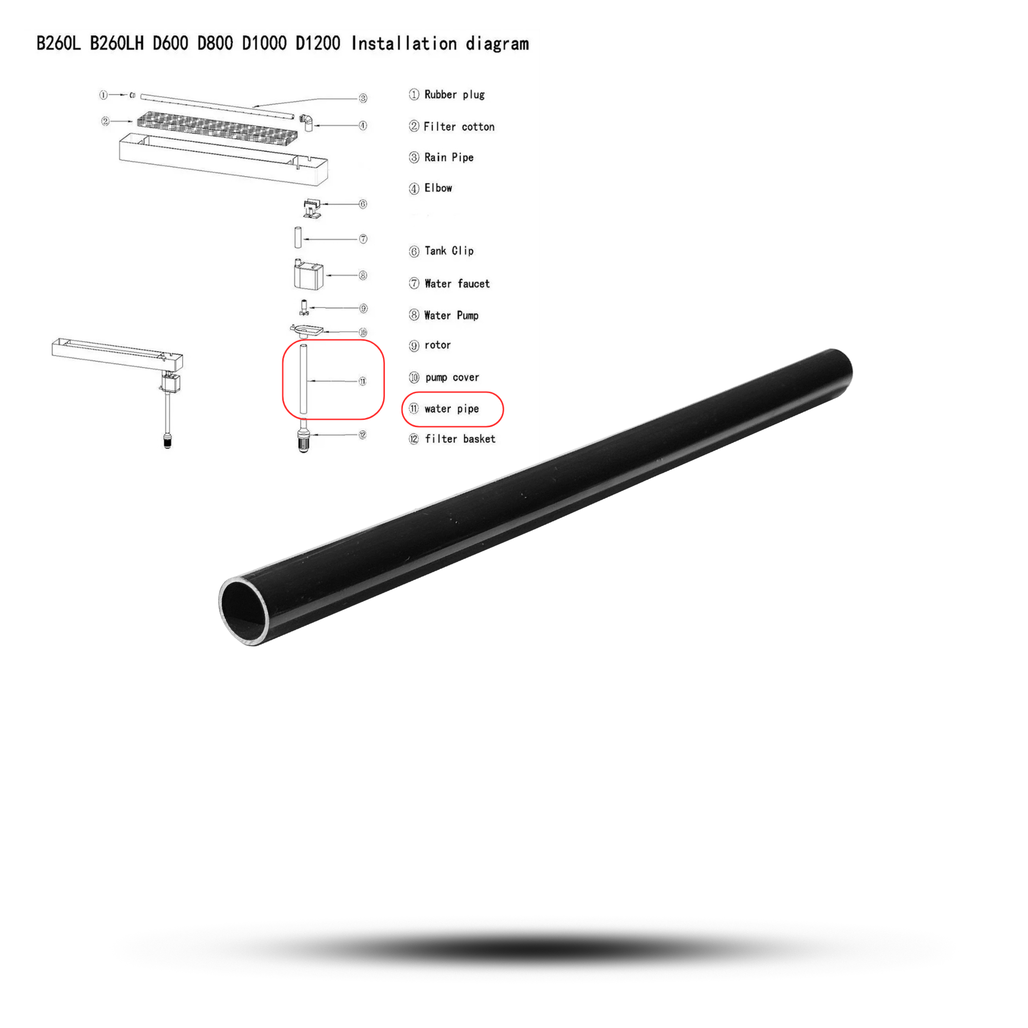 Aquatees Luxury Fish Tank Aquarium Spare Parts - Pipes & Screws