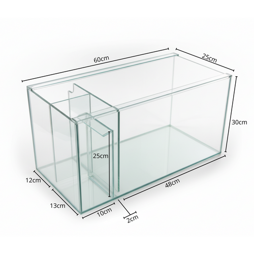 Aquatees AquaSystem - Glass Fish Tank With Side Sump