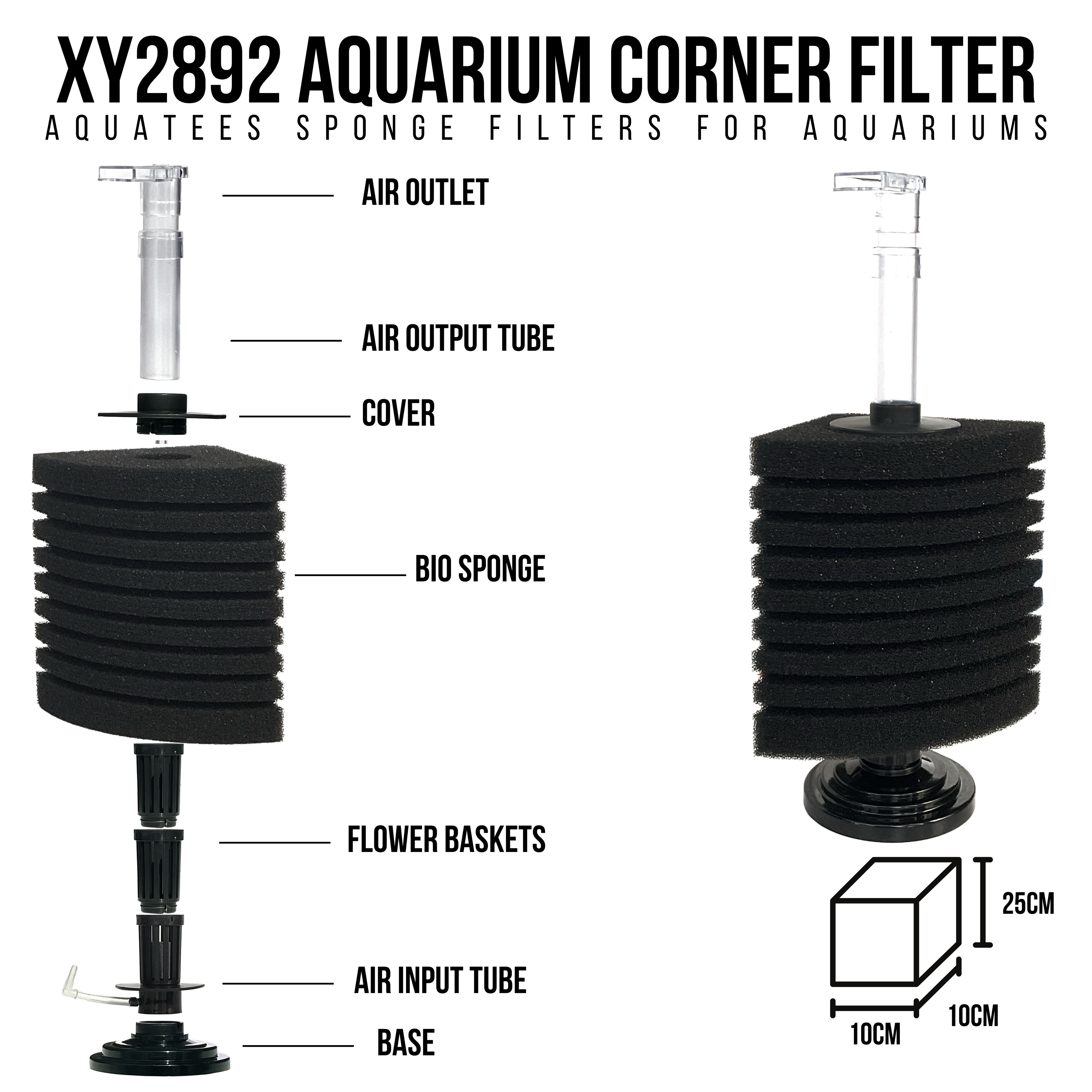 Aquatees Corner Bio Sponge Filters XY-Series