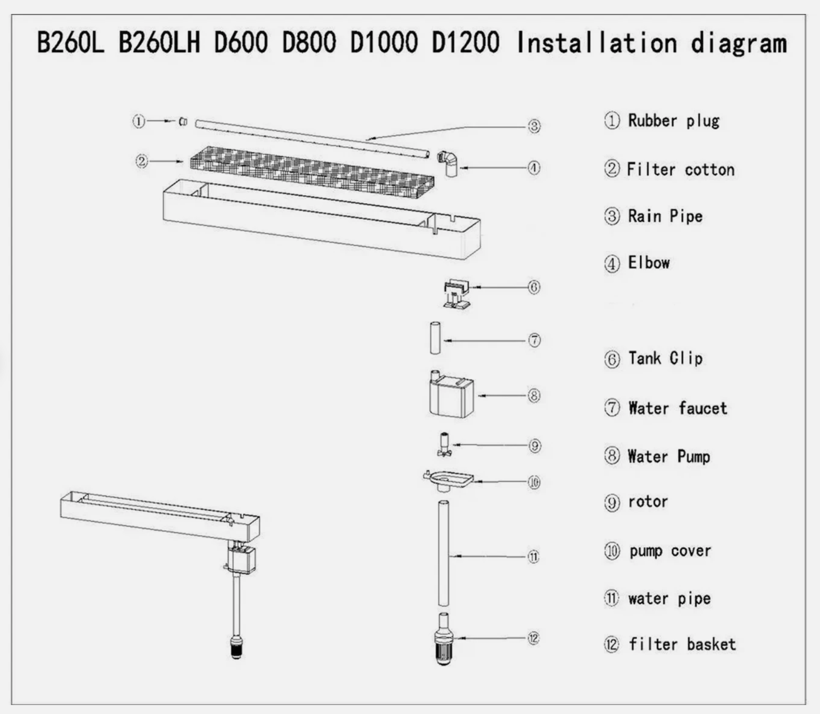 Aquatees Luxury Fish Tank Aquarium Spare Parts - Pipes & Screws